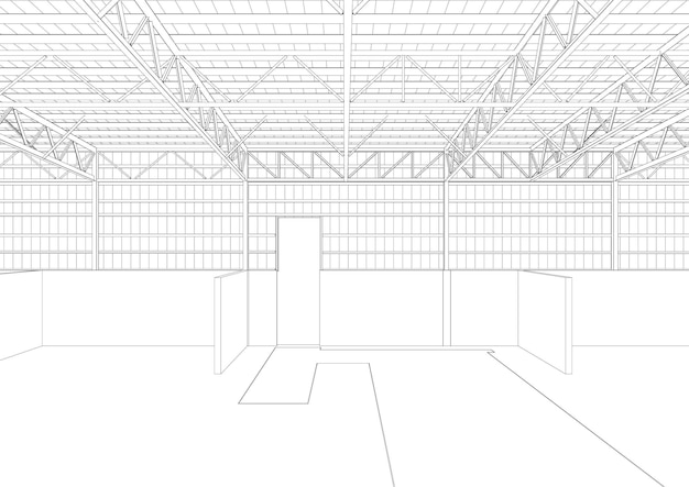 Ilustración en 3D de la estructura del edificio