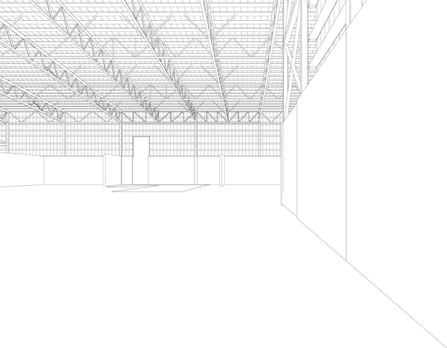 Ilustración en 3D de la estructura del edificio