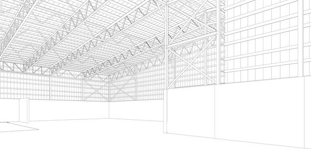 Ilustración en 3D de la estructura del edificio