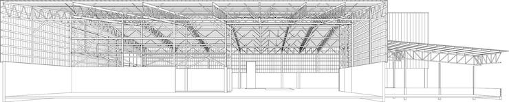 Vector ilustración en 3d de la estructura del edificio