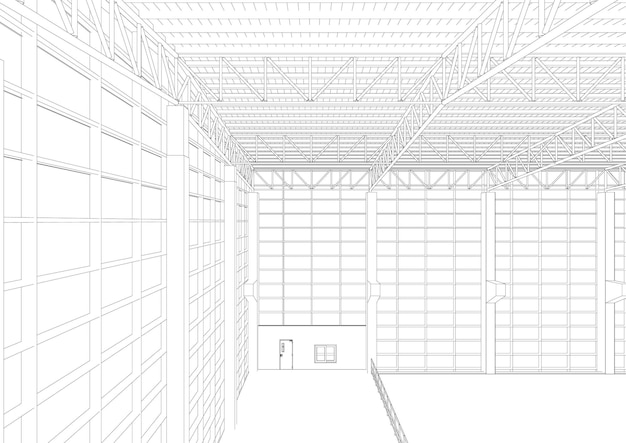 Ilustración en 3D de la estructura del edificio
