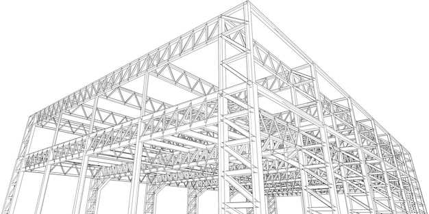 Ilustración 3D de la estructura del edificio