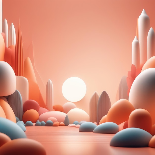 Vector ilustración 3d fondo abstracto con coloridas formas geométricas y colores ilustración 4d