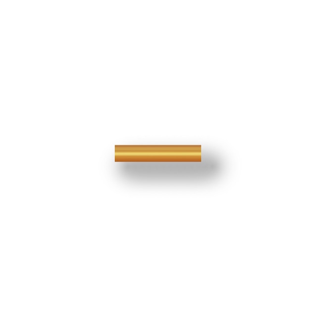 Ilustración 3D de oro menos signo en un fondo blanco Diseño minimalista realista para su uso en materiales educativos Ilustración vectorial