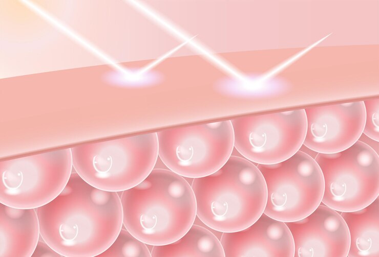 Vector ilustración en 3d de la protección contra los rayos uv