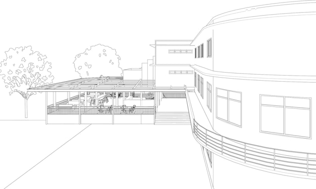 Ilustración en 3D del proyecto de construcción