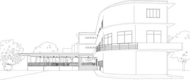 Ilustración en 3D del proyecto de construcción