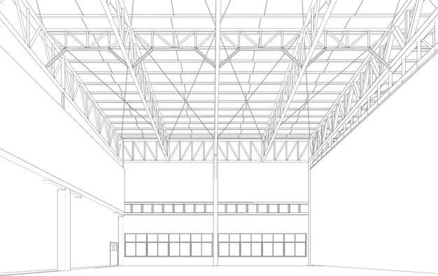 Ilustración en 3D del proyecto de construcción