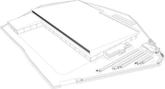 Ilustración 3D del proyecto de construcción