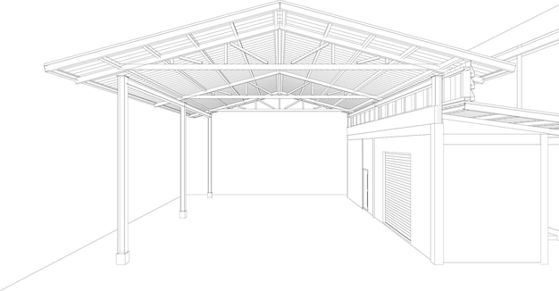 Ilustración en 3D del proyecto de construcción