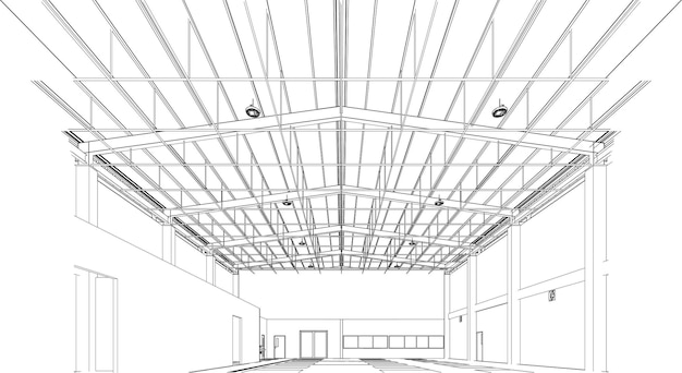 Ilustración en 3D del proyecto de construcción