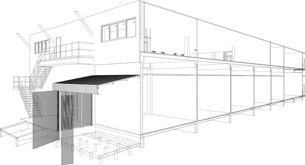 Ilustración en 3D del proyecto de construcción
