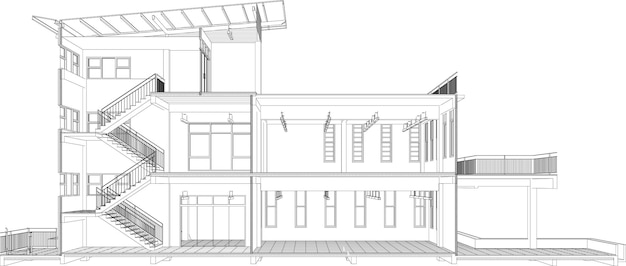 Ilustración en 3D del proyecto de construcción
