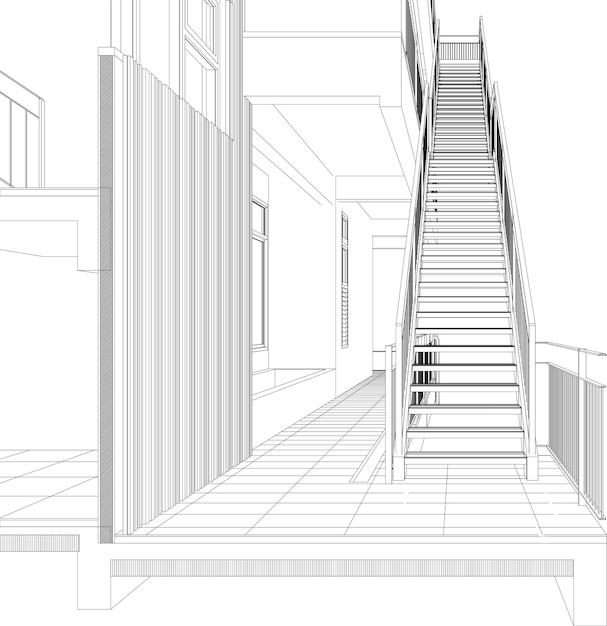 Ilustración en 3D del proyecto de construcción