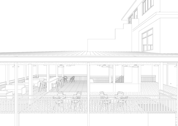 Ilustración en 3D del proyecto de construcción
