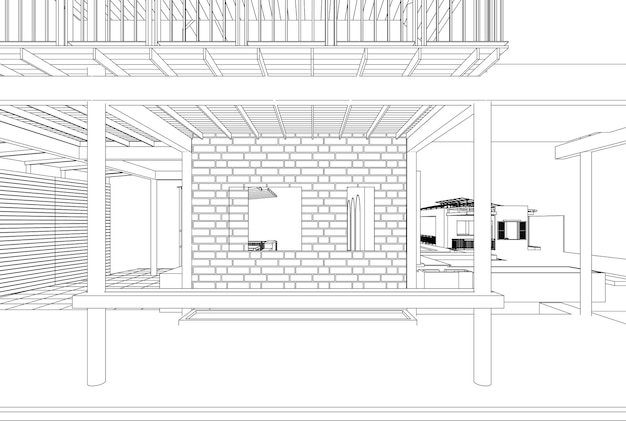 Ilustración en 3D del proyecto de construcción