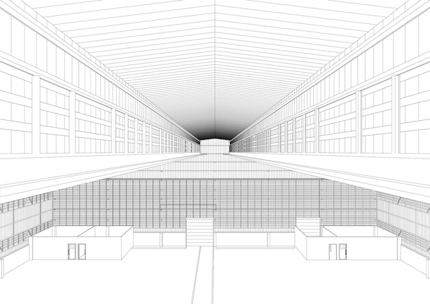 Ilustración en 3D del proyecto de construcción