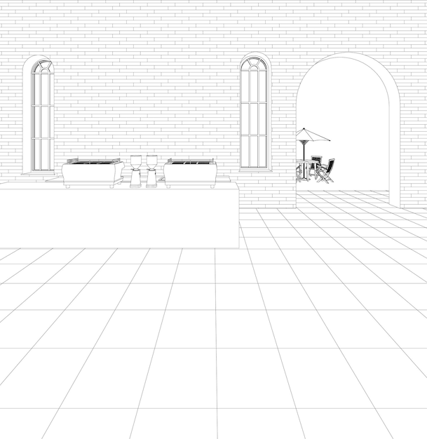 Ilustración en 3D del proyecto de construcción