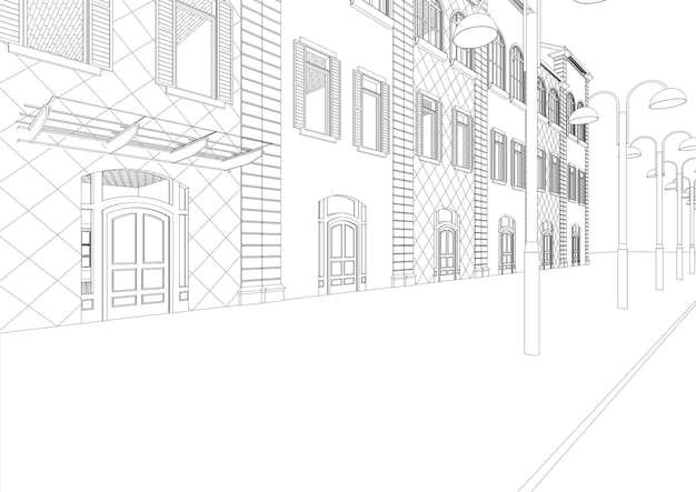 Ilustración en 3D del proyecto de construcción