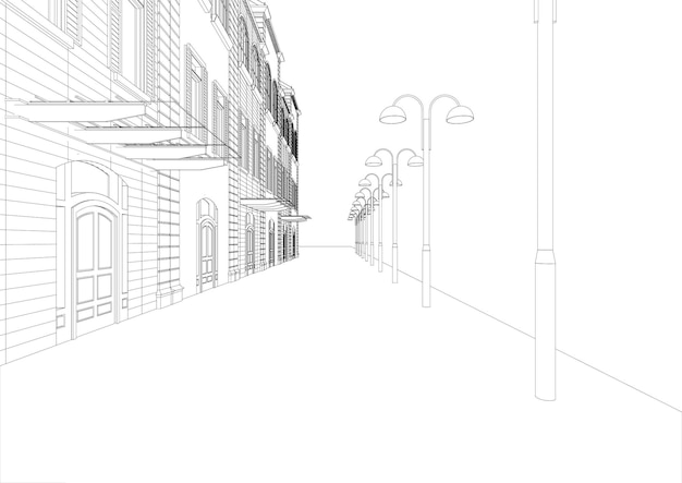 Ilustración en 3D del proyecto de construcción