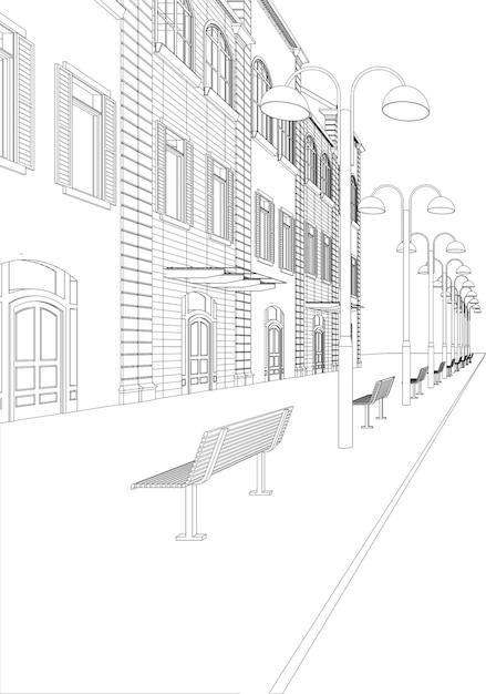 Ilustración en 3D del proyecto de construcción