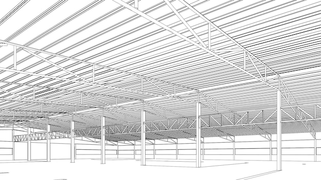 Ilustración en 3D del proyecto de construcción