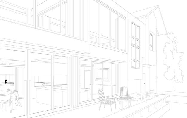 Ilustración en 3D del proyecto de construcción