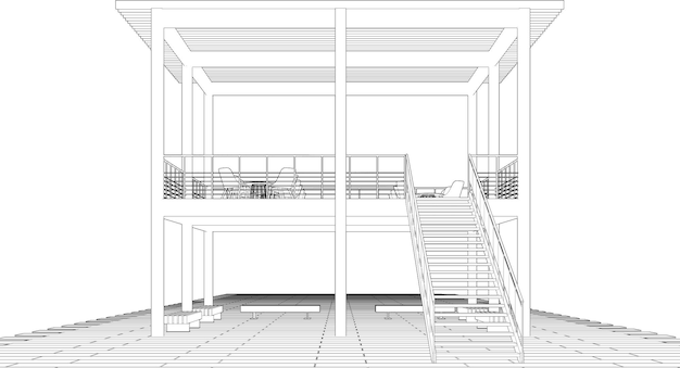 Ilustración en 3D del proyecto de construcción