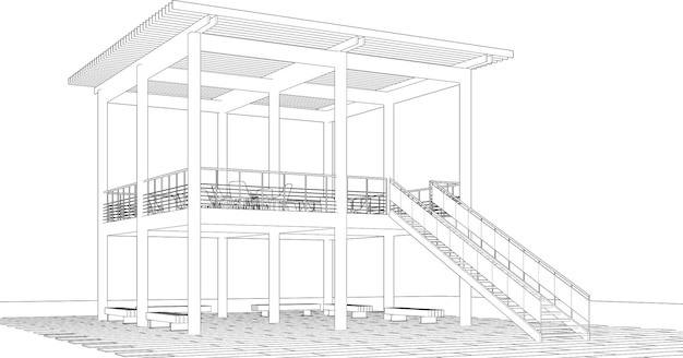 Ilustración en 3D del proyecto de construcción