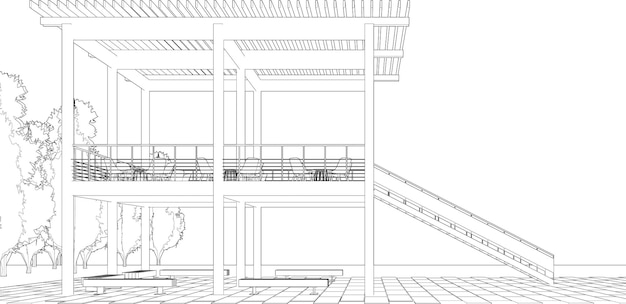 Ilustración en 3D del proyecto de construcción
