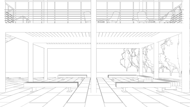 Ilustración en 3D del proyecto de construcción