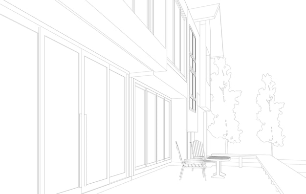 Ilustración en 3D del proyecto de construcción