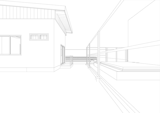 Ilustración 3D de un proyecto industrial