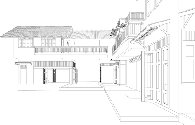 Ilustración 3D de un proyecto residencial