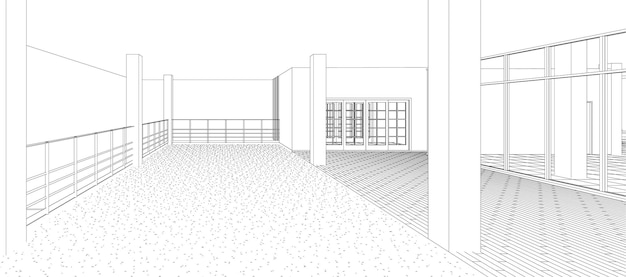 Ilustración 3D de un proyecto residencial