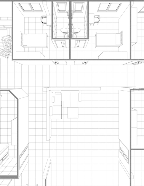 Ilustración 3D de un proyecto residencial