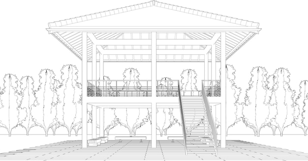 Ilustración 3D de proyecto residencial.