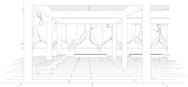 Ilustración 3D de un proyecto residencial