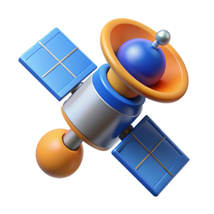 ilustración 3d de satélite