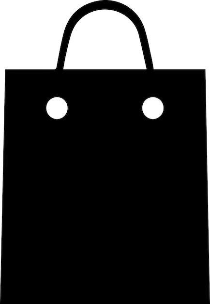 Ilustración 4 de la silueta vectorial de la bolsa de compras