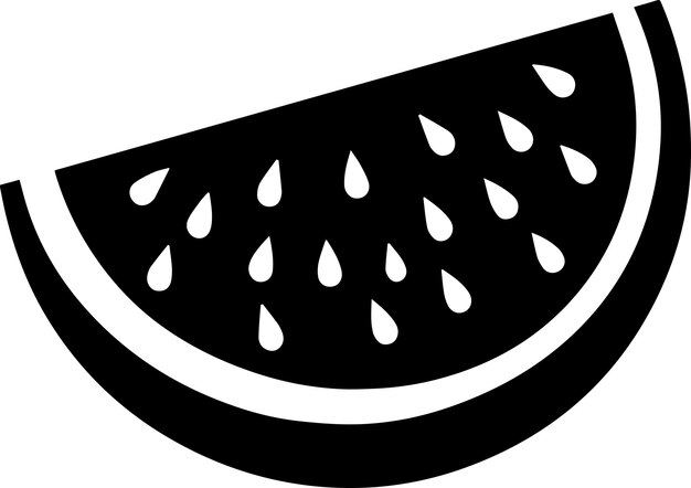 Ilustración 4 de la silueta vectorial de la sandía
