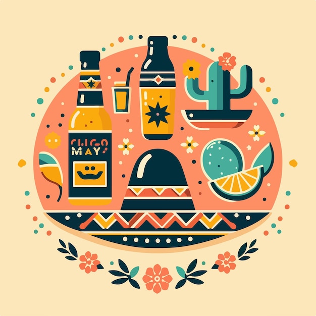 Vector ilustración del 5 de mayo