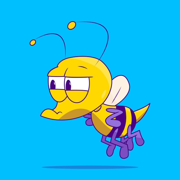 Vector ilustración de abeja para varios tipos de uso.