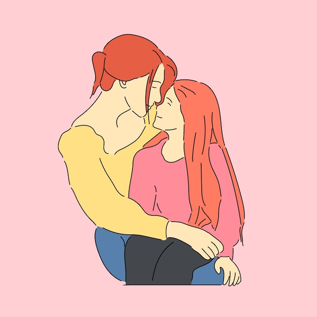 Ilustración El abrazo de las madres Confort