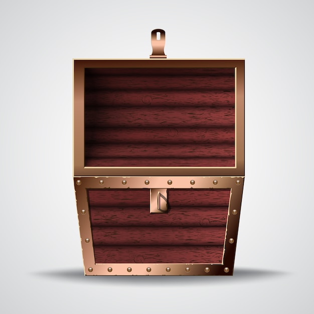 Vector ilustración de abrir la caja del tesoro