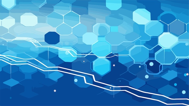 una ilustración abstracta azul de un fondo con un fondo azul y las palabras el azul en él