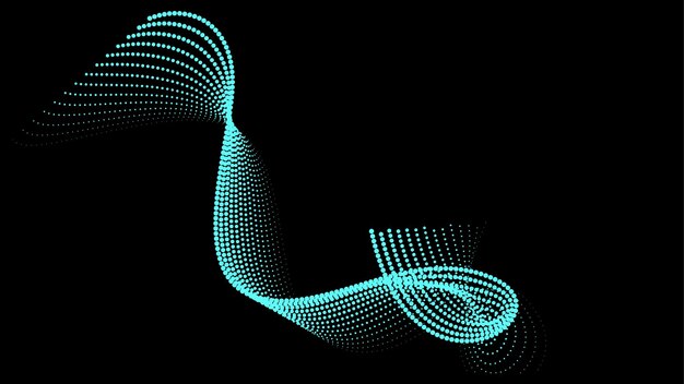 una ilustración abstracta azul y verde de una serpiente