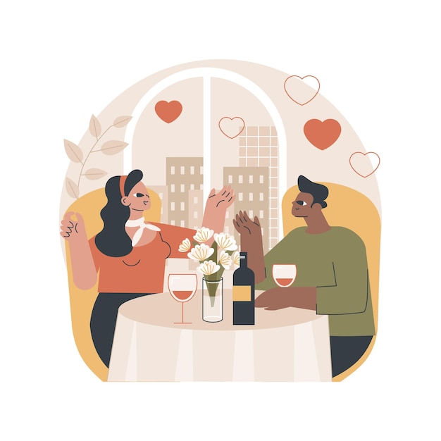 Ilustración abstracta de cita romántica