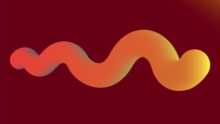 Vector una ilustración abstracta colorida de una ola con líneas naranjas en ella