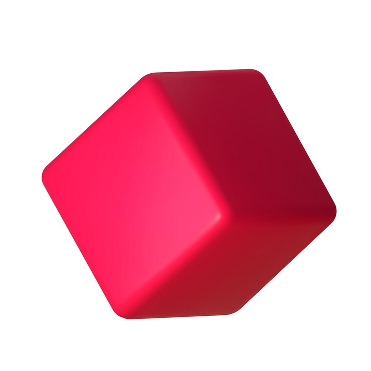 Vector ilustración abstracta de cubo 3d rojo aislado sobre fondo blanco perfecto para infografías materiales digitales e impresos gráficos vectoriales modernos realistas y escalables para uso de diseño versátil
